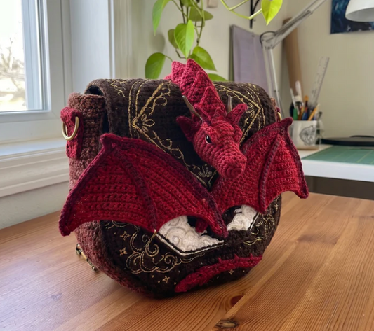 DragonKnots™ Handmade Crochet Dragon Bag