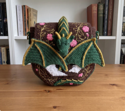 DragonKnots™ Handmade Crochet Dragon Bag